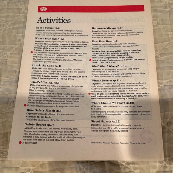 My own safety activity booklet- ages 5-9-AAA- new! - Picture 8 of 8